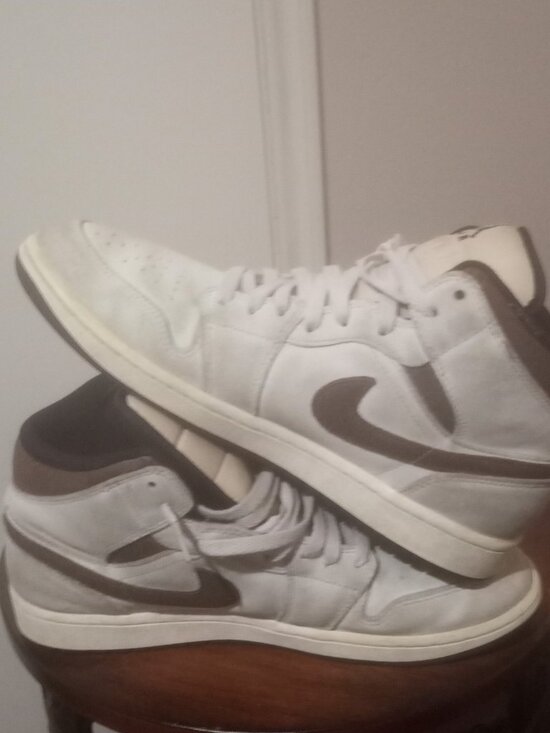 Air Jordan 1 Mid SE Brown Elephant Mens Size 10.5 Metallic Gold DZ4129 102 main image 11